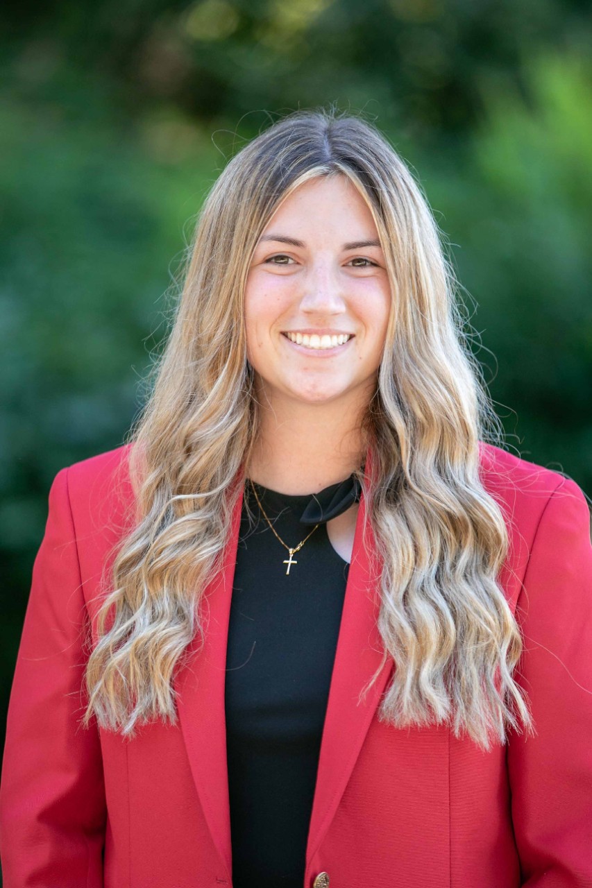 Emily Harris in her CAES Ambassador blazer