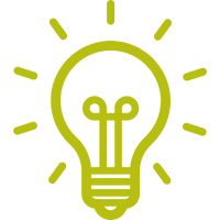 A graphic illustration of a lightbulb.