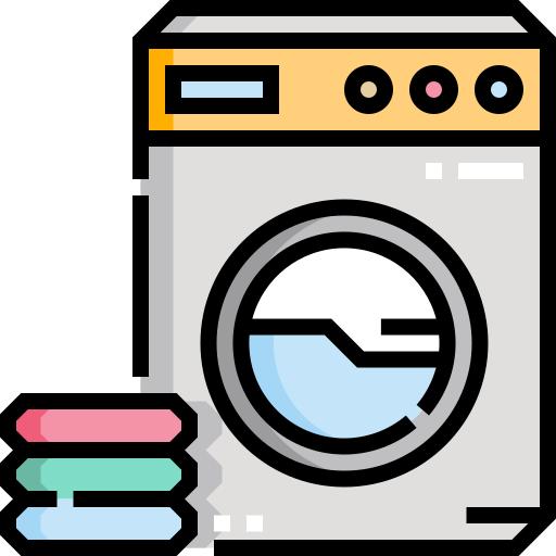 A washing machine with clothes on it