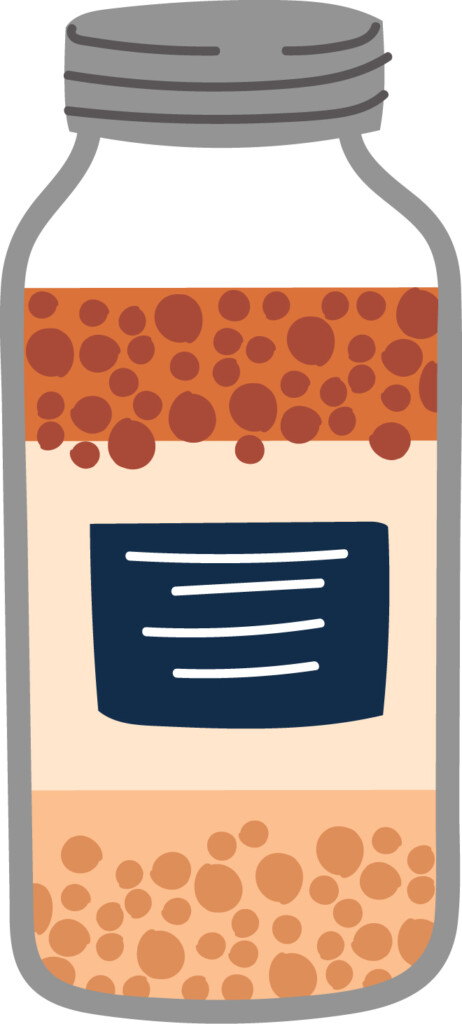 a jar of seeds illustration