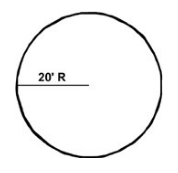 a circle with a radius indicator