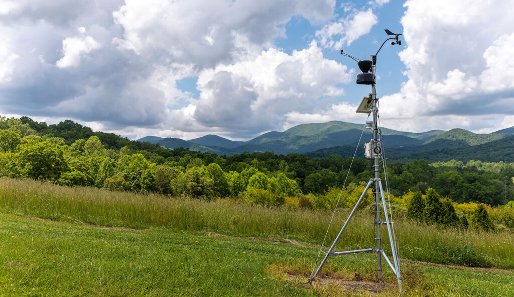 Weather station at the Georgia Mountain Research and Education Center
