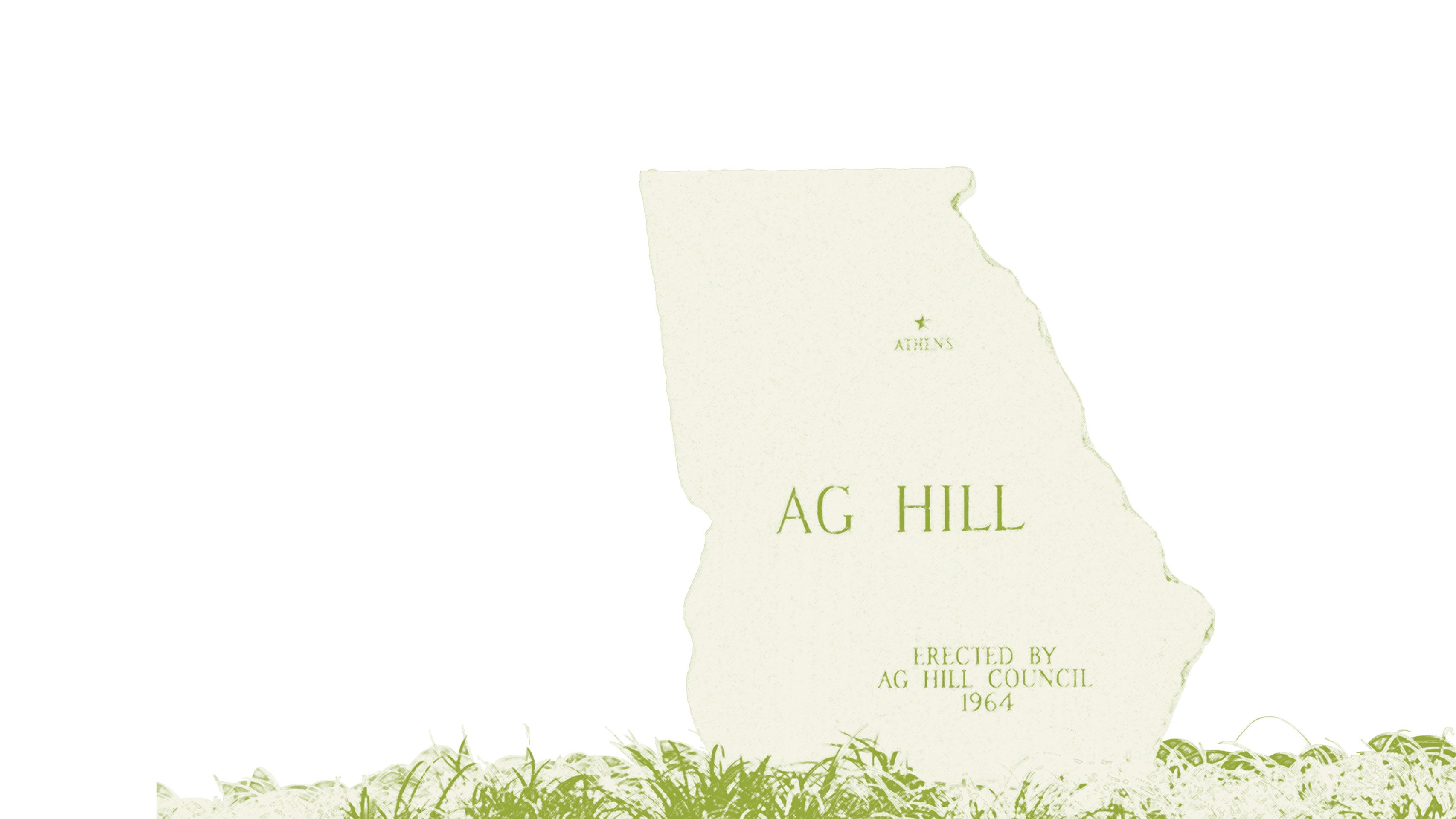 Georgia-shaped Ag Hill sign
