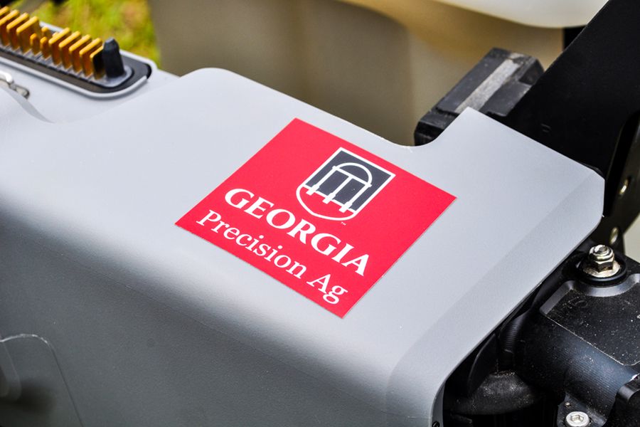 Sticker with the UGA arch logo reading "Georgia Precision Ag"