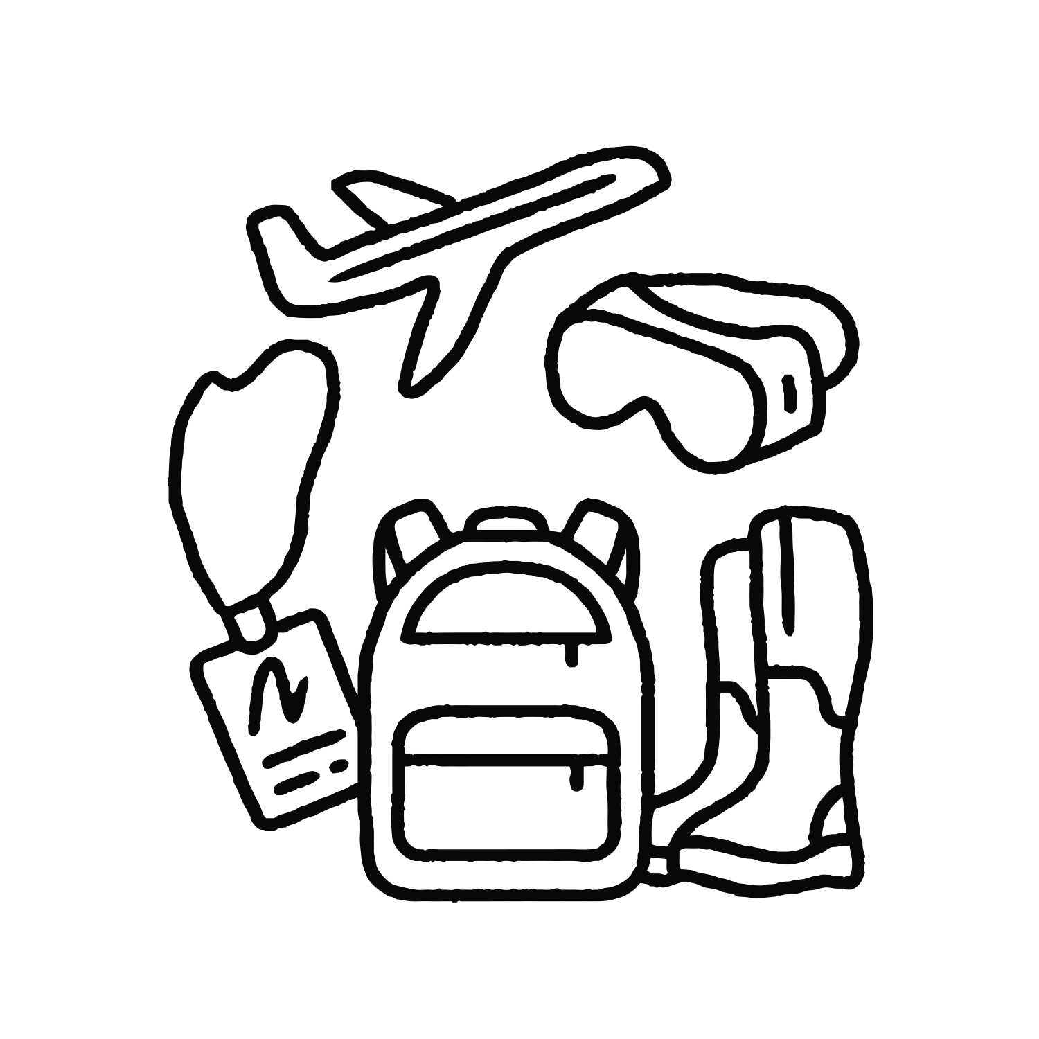 Line illustration representing experiential learning