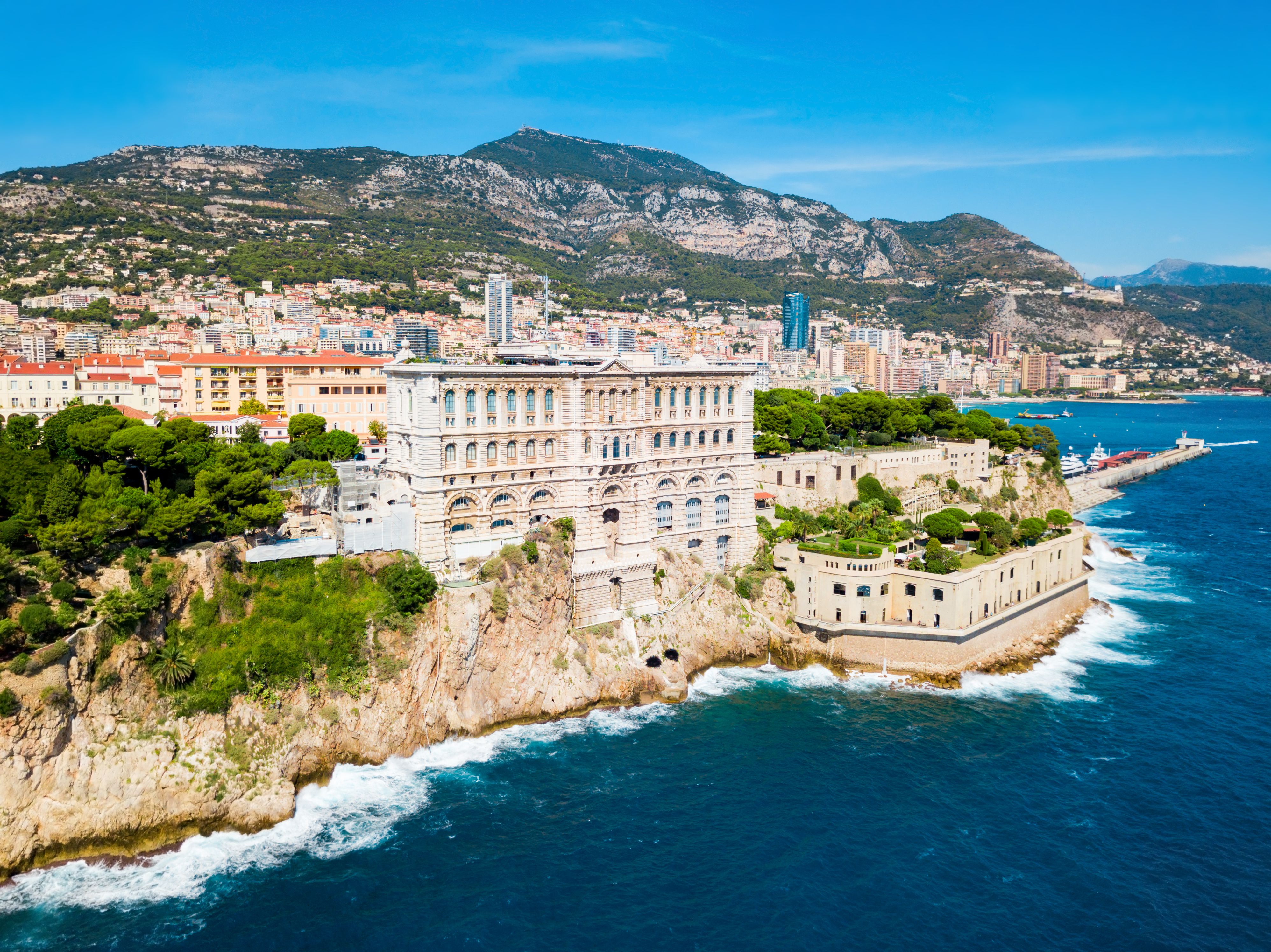 Historic building on the coast in Monaco