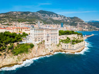Historic building on the coast in Monaco