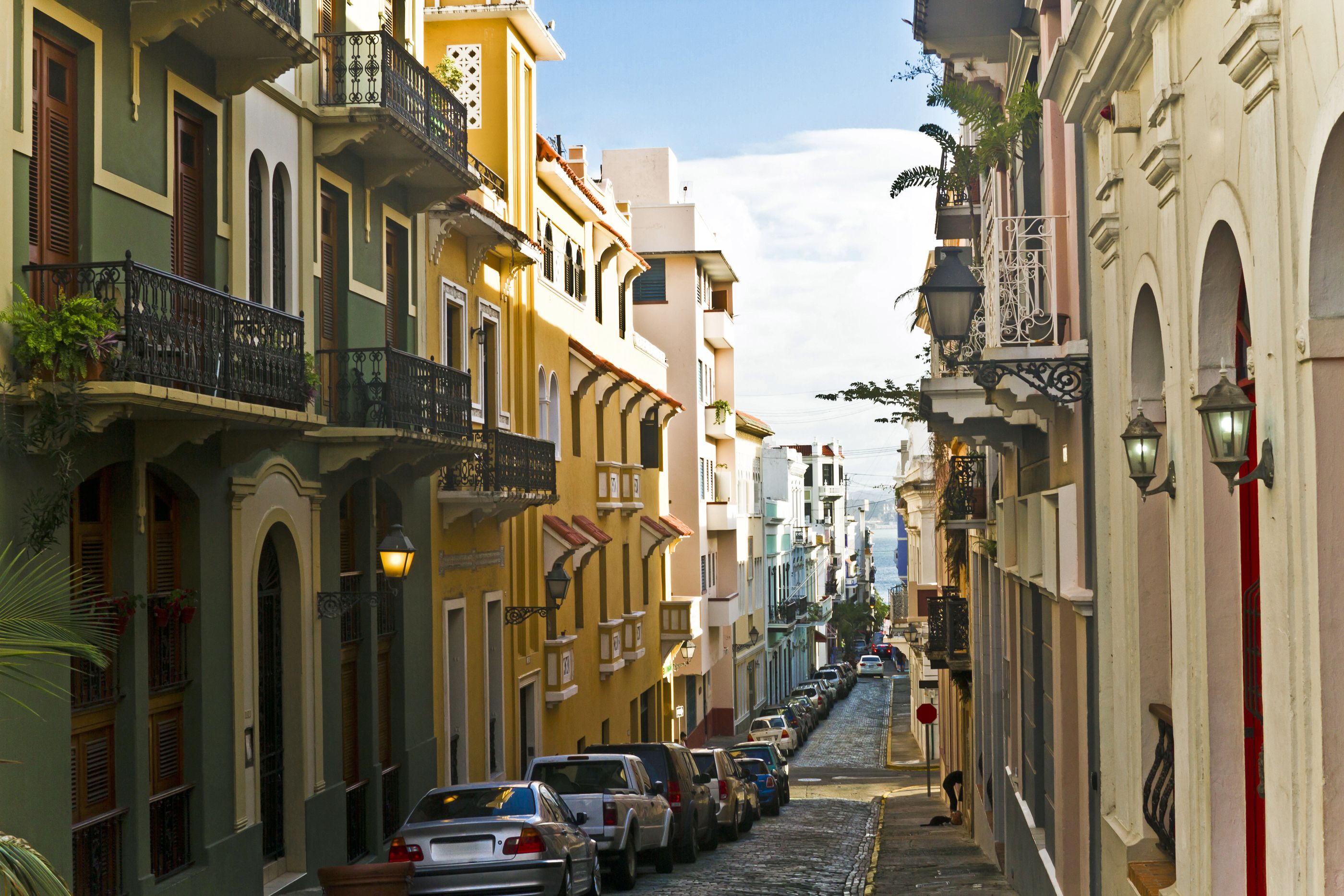Colorful street in Old San Juan, Puerto Rico