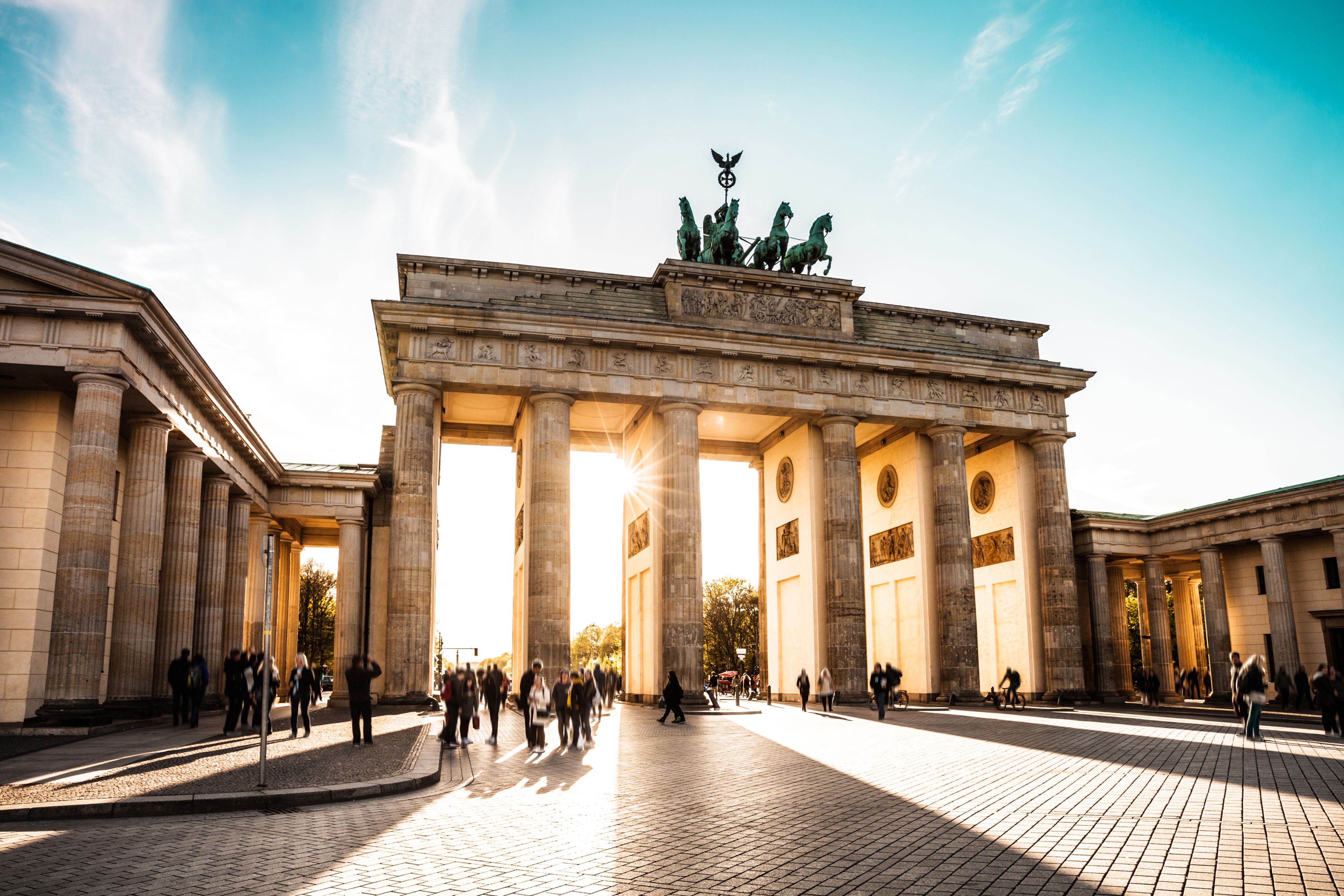 Brandenburg Gate in Berlin at sunset