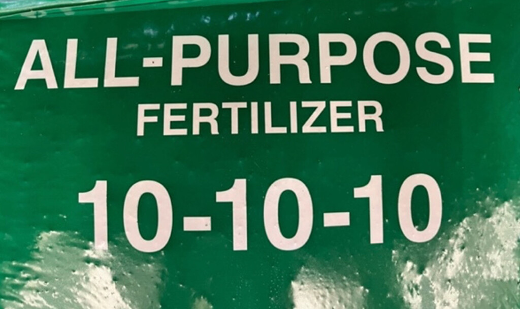 a picture of a glossy fertilizer label