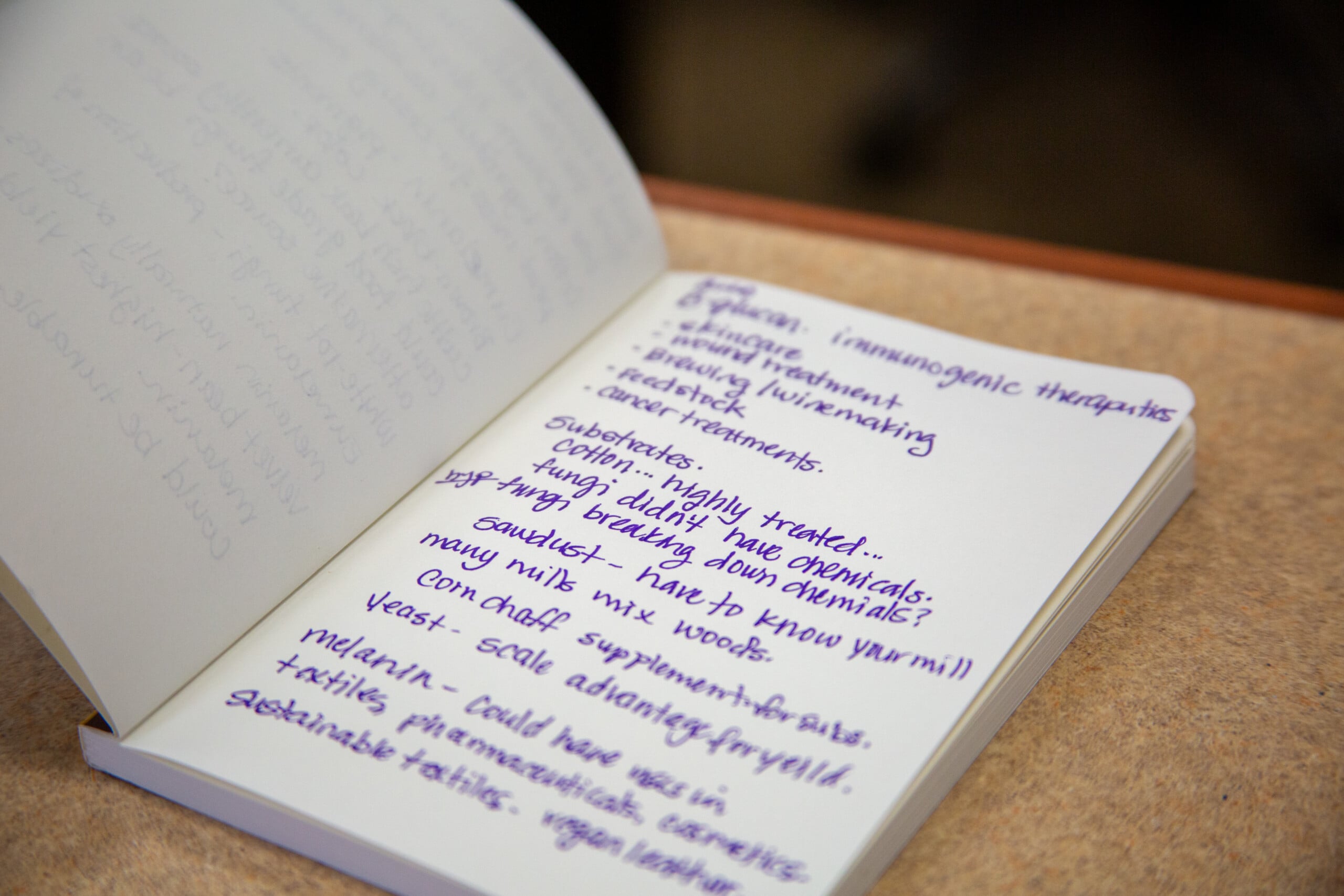 Handwritten notes taken by an attendee.