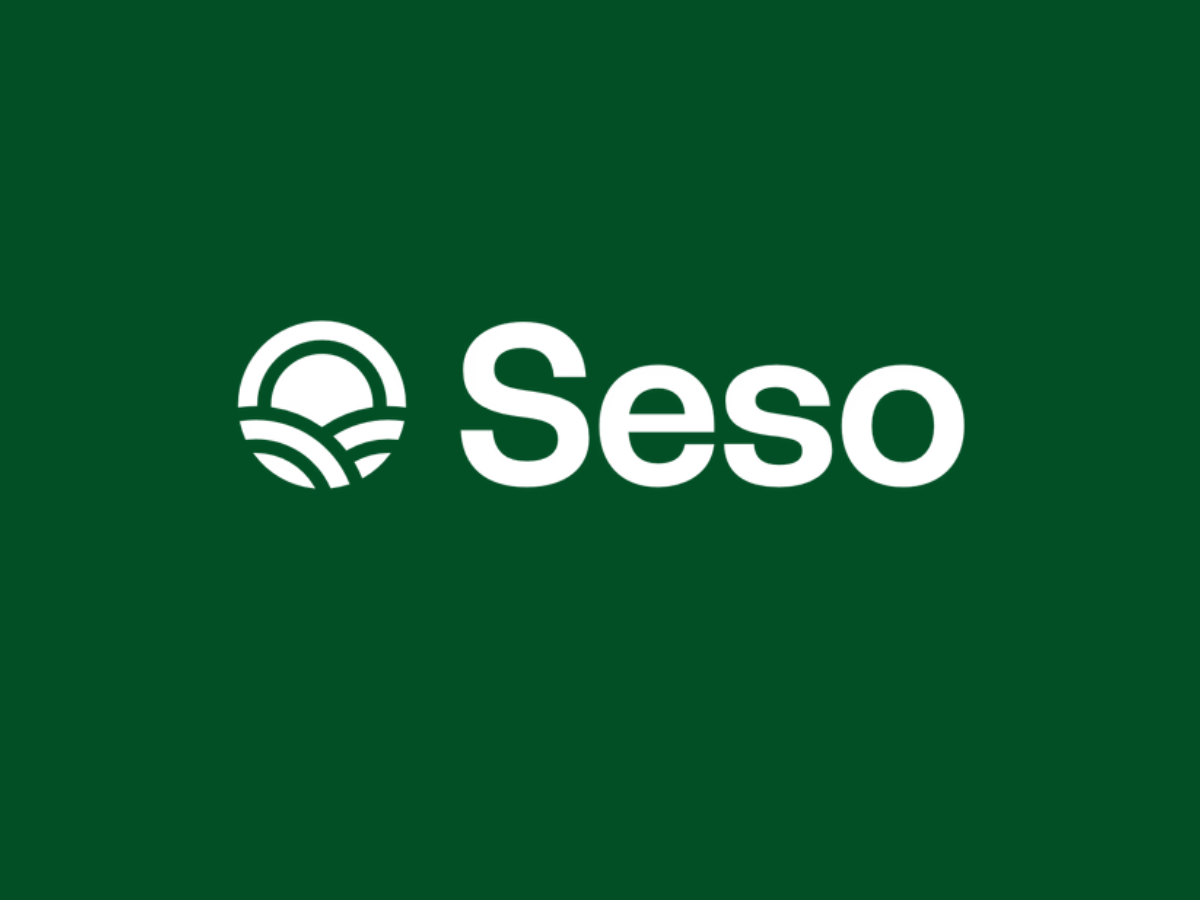 SESO logo over a green background.