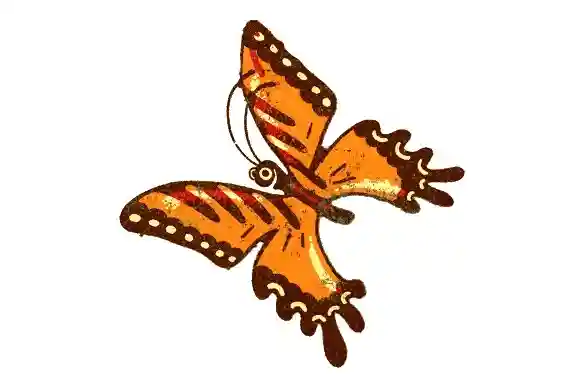 Animated cartoon butterfly