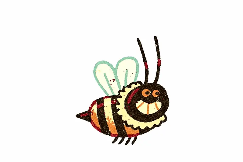 Animated cartoon bee