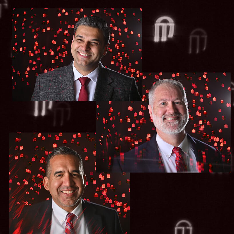 Composite image of Manpreet Singh, Michael Toews, and Anthony Llano
