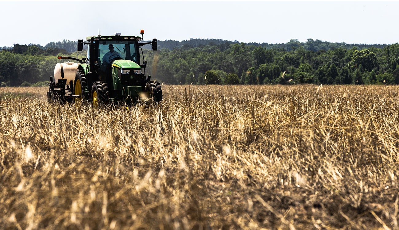 Tractor in a field